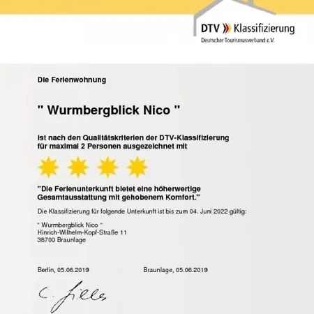 App 17 Wurmbergblick Nico Apartament *